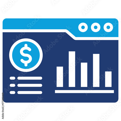 Forex Flat Blue Icon