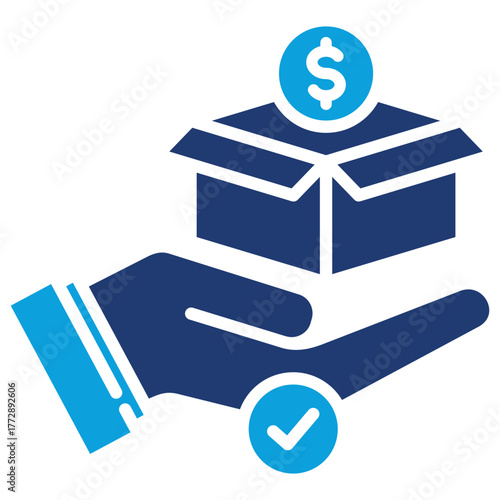 Offer Flat Blue Icon