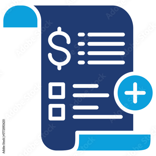 Invoice Flat Blue Icon