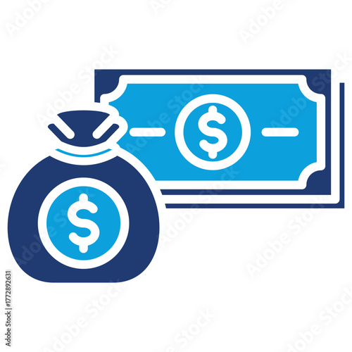 Money Flat Blue Icon