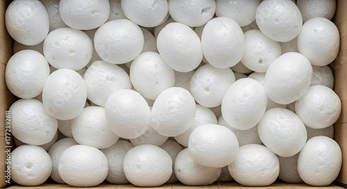 Fototapeta Naklejka Na Ścianę i Meble -  White Balls Texture Background