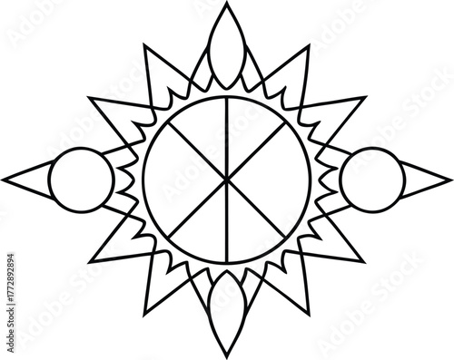 Harmonious sun and moon mandala symbolizing spiritual balance and duality