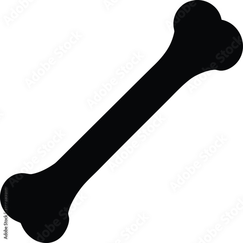 Dog Bone Icon Vector Canine Treat Chewing Toy Symbol Animal Pet Isolated Design Black and White Drawing Veterinary Clinic