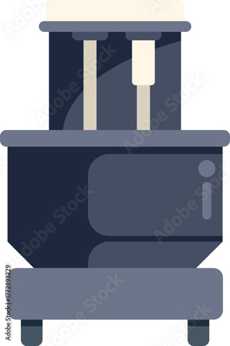 Professional stand mixer is mixing ingredients in a large bowl, essential equipment for any busy bakery