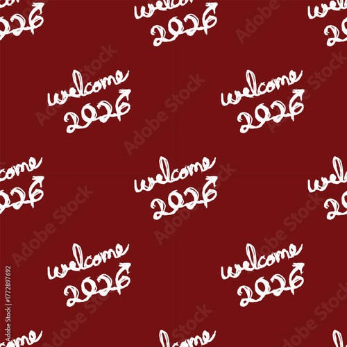 Welcome 2026 wrapping bacground.eps