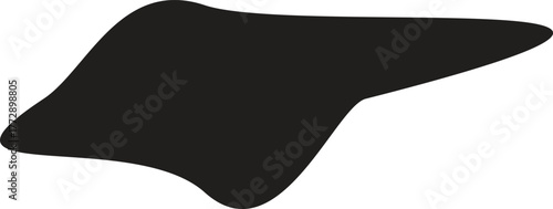 Modern Abstract Black Fluid Silhouette Graphic