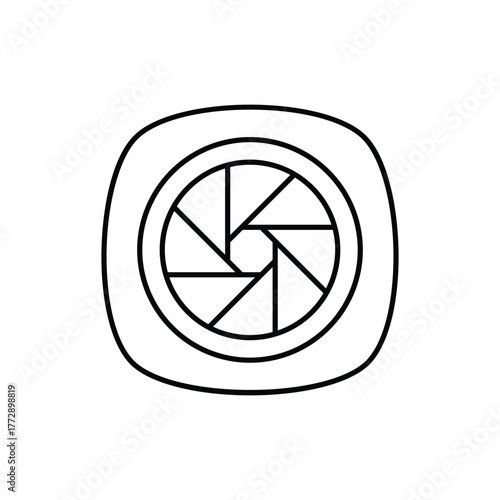 Camera Lens icon vector stock with white background