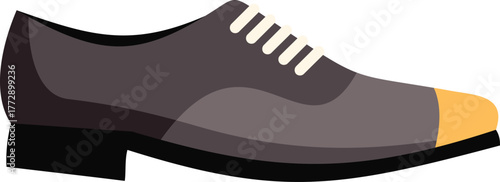Illustration featuring a formal footwear piece, a classic design of an elegant shoe for men