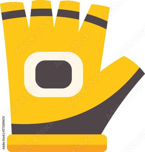 Yellow working glove with anti slip protection for construction workers and gardeners