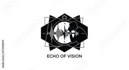Silhouette of person contemplating a compass, symbolizing exploration and inner journey.