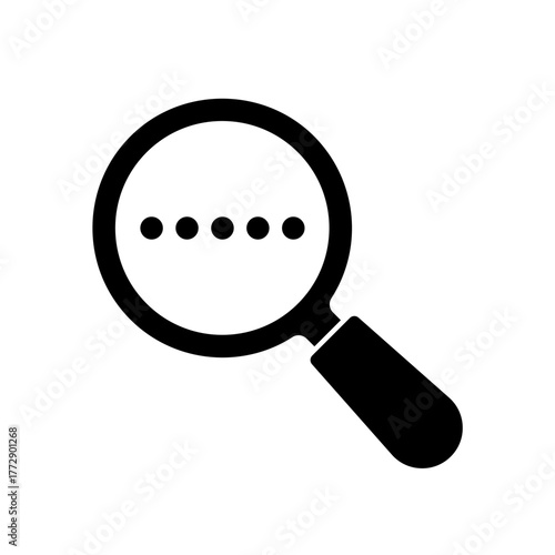 Magnifying Glass icon outline editable stroke line drawing eps
