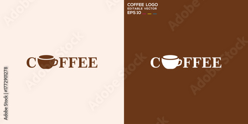 Coffee logo. Drink, hot, morning, work, relax. Vector design template.