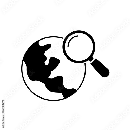 Explore icon outline editable stroke line drawing eps