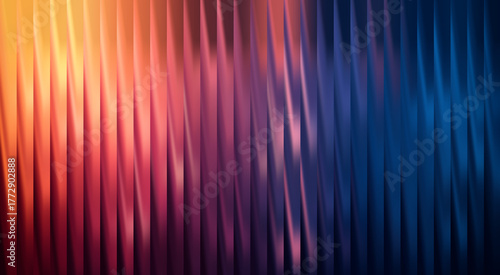 Abstract colorful gradient background with vertical lines, creating a sense of energy and flow. The shades of red, orange, and blue create a visually engaging experience