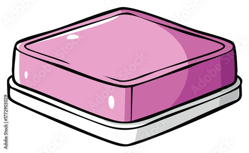 Pink Soap Bar on Dish Soap, Cleaning, Bathing, Hygiene, and Personal Care Concept
