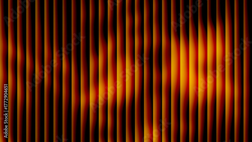 Abstract vertical stripes gradient background with warm orange hues and subtle glitch effects