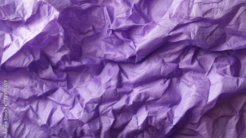 Wallpaper Mural Crumbled purple paper or fabric texture with deep folds and vibrant color, Torontodigital.ca