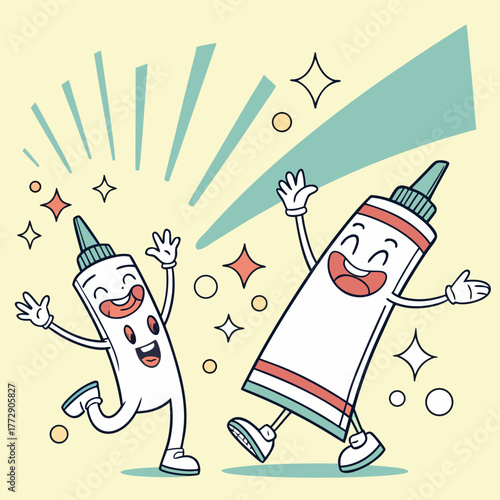 A toothpaste ad parody featuring smiling dancing molars.