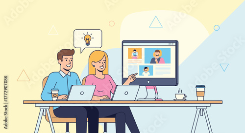 business people working on laptop