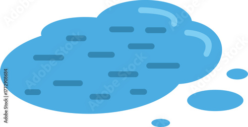 Puddle of spilled liquid forming a stain, symbolizing cleaning tasks and household chores