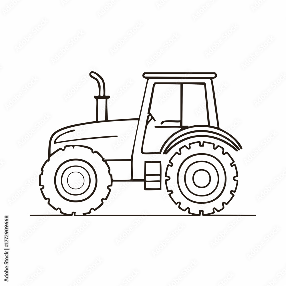 Obraz premium tractor isolated on white background