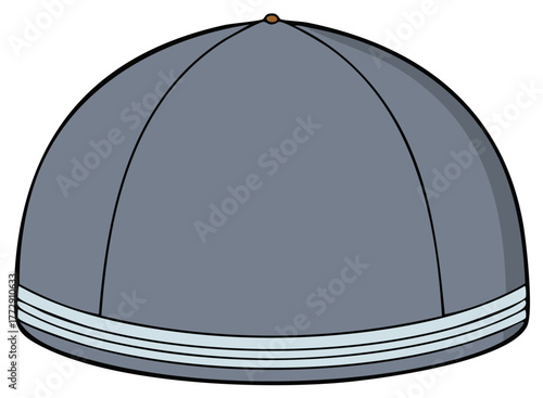 Classic Blue Bowler Hat Headwear Accessory With Band