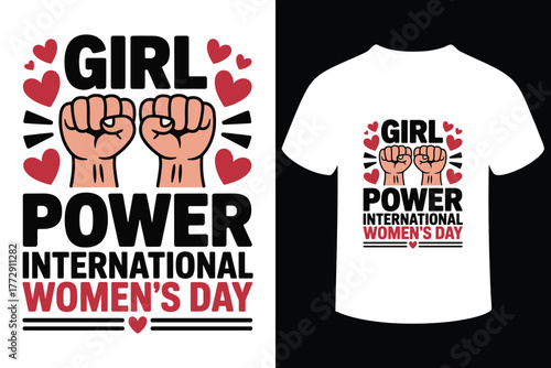 Girl power international women s day fist design