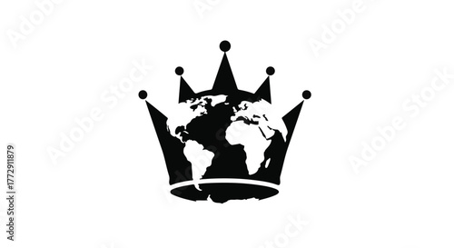 Global leadership crown symbolizing worldwide authority and dominion