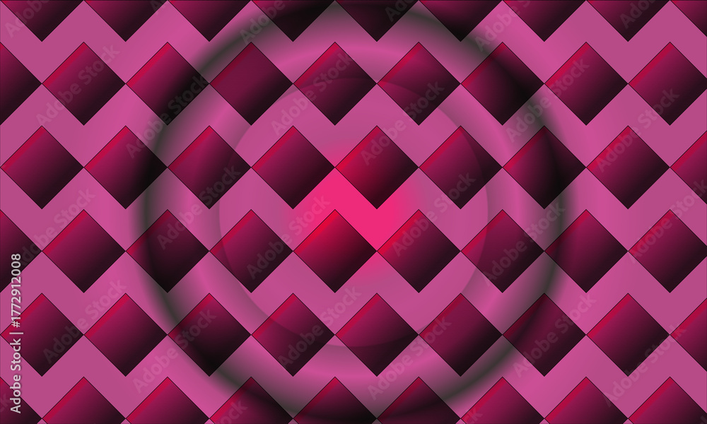 Obraz premium Pink diamond pattern with a circular gradient effect in the center abstract background