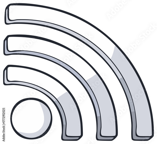 Cartoon Wifi Signal Icon Illustration