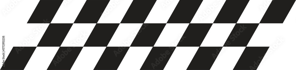 Naklejka premium Checkered Racing Flag Banners vector - Finish Line Pattern Vector