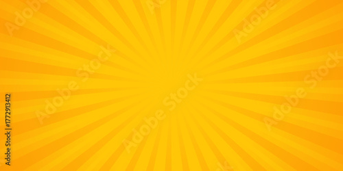 Bright orange and yellow rays background