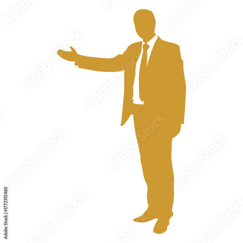 Golden Suit Man Gesture