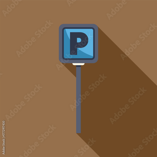 Parking sign indicating designated parking area, providing clear guidance for drivers seeking parking spaces