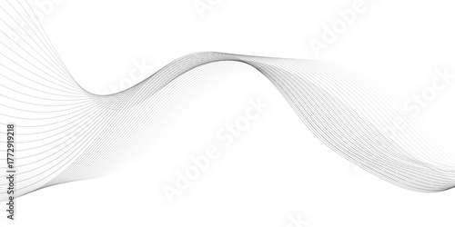 Abstract grey wave lines on transparent background. Digital frequency track equalizer. Abstract frequency sound wave lines and twisted curve lines background.	