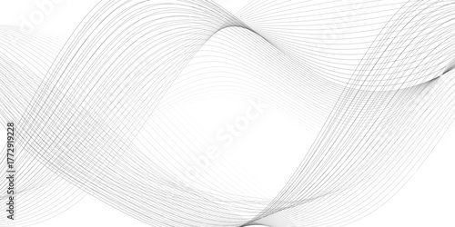 Wavy business curve lines on transparent background. Abstract ocean wave line background. Wave swirl, frequency sound wave, twisted curve lines with blend effect	