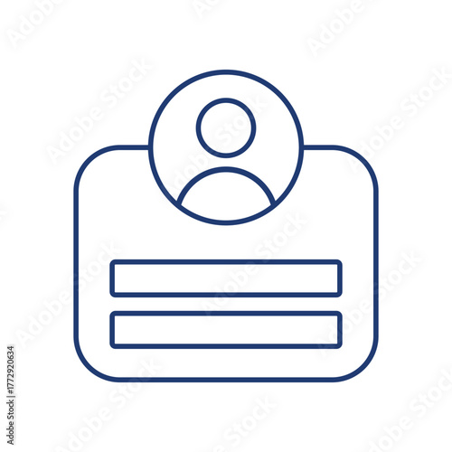 User login profile line icon, account access and authorization concept on digital interface, online identification vector illustration, editable stroke