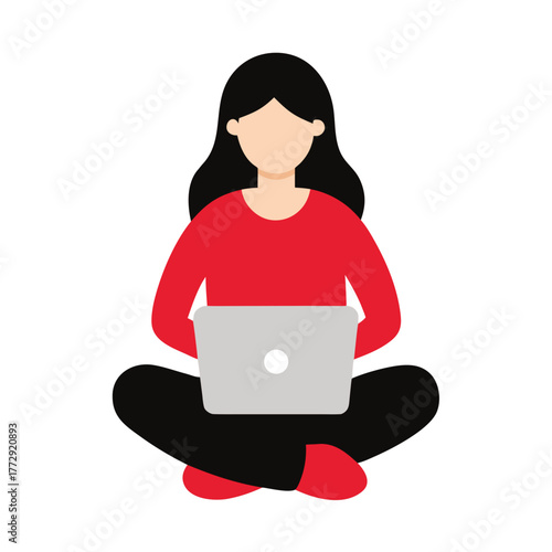 woman with laptop