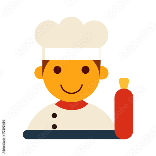 cartoon chef avatar with chef’s hat and rolling pin