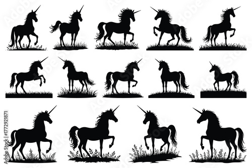 horse silhouettes collection