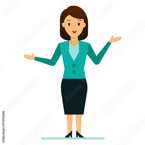 business woman presenting