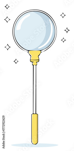 Enchanting magical orb on a golden staff radiating sparkles and wonder