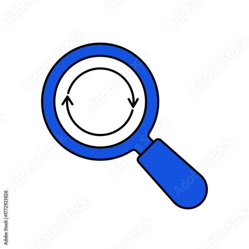 Search icon outline editable stroke line drawing eps