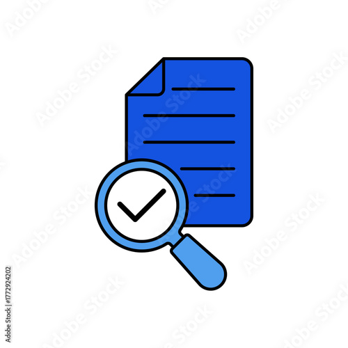 Inspection icon outline editable stroke line drawing eps