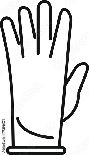 Protective glove ideal for cleaning, gardening, and laboratory work, ensuring hand safety and hygiene