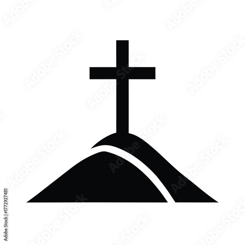 Cross on Hilltop Icon