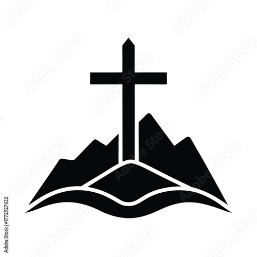 Cross on Mountain Icon