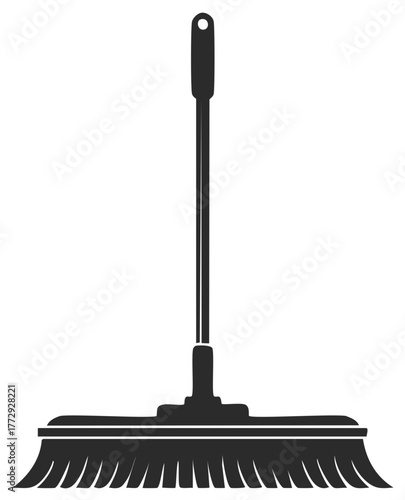 Illustration of a black mop cleaning equipment isolated on a white background