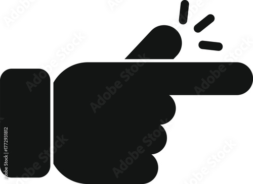 Index finger pointing and emphasizing a specific point, conveying direction, choice, or selection