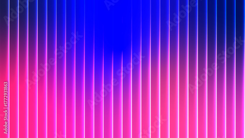 Vibrant vertical stripes of blue and pink create a dynamic abstract background with a futuristic feel